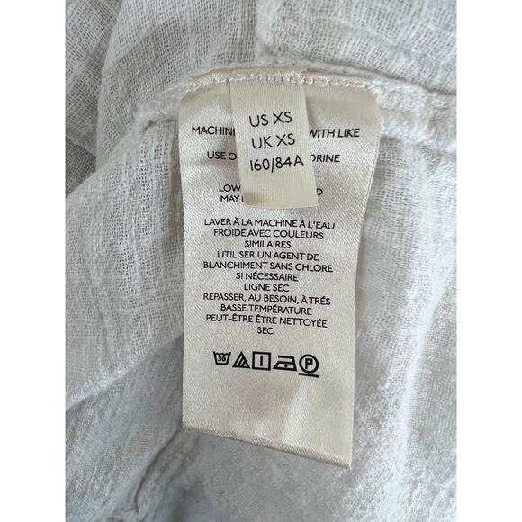 We The Free Ivory Button Down Long Sleeve Cotton Collared Shirt Size XS - Picture 8 of 8